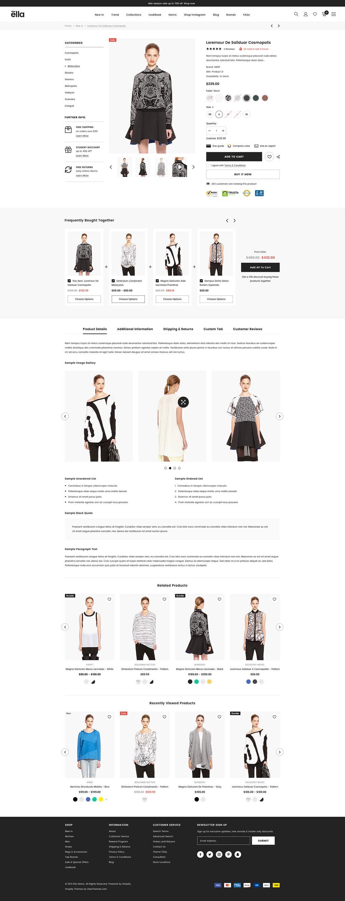 Ella Product Page - Left Sidebar